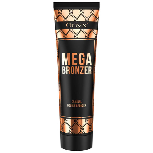 Onyx Mega Bronzer Indoor Tanning Lotion – White Bronzer with Anti-Orange Formula & DHA Blend for Hydrated, Golden Color (5.07 oz)