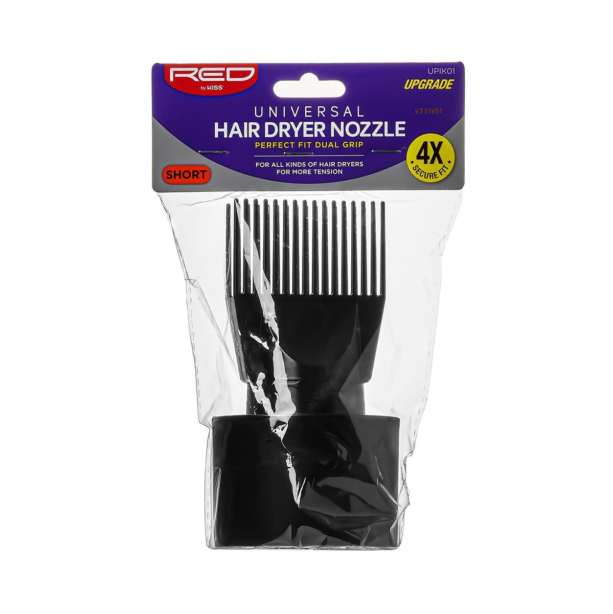 RED by KISS Universal Hair Dryer Nozzle - Perfect Fit Dual Grip Short UPIK01 - görsel 1