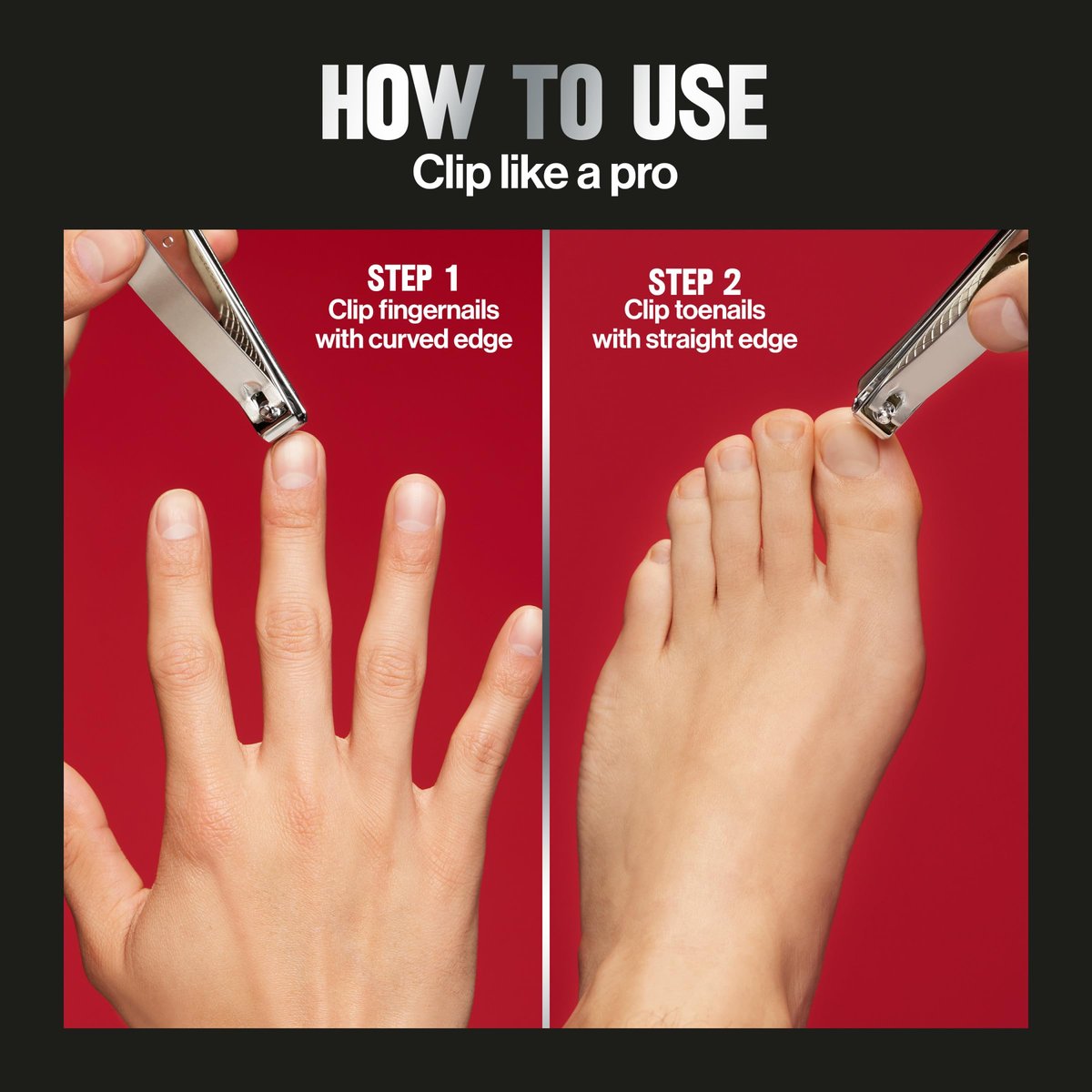 Revlon Dual-Ended Nail Clipper for Men – Stainless Steel, Straight & Curved Edges for Fingernails and Toenails - görsel 7