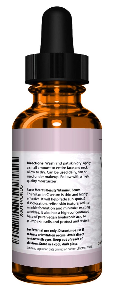 Double Sized (2 oz) Pure Vitamin C Serum for Face with Hyaluronic Acid - Anti Wrinkle, Anti Aging, Dark Circles, Age Spots, Pore Cleanser, Acne Scars, Organic Vegan Ingredients Avelisse