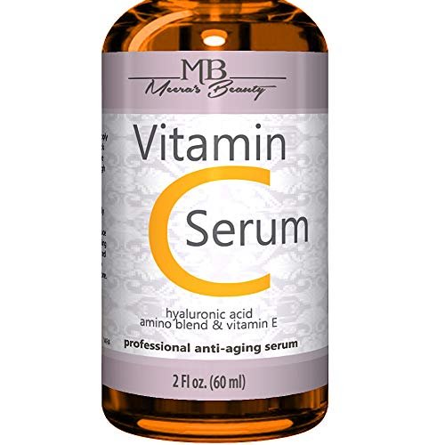 Double Sized (2 oz) Pure Vitamin C Serum for Face with Hyaluronic Acid - Anti Wrinkle, Anti Aging, Dark Circles, Age Spots, Pore Cleanser, Acne Scars, Organic Vegan Ingredients Avelisse