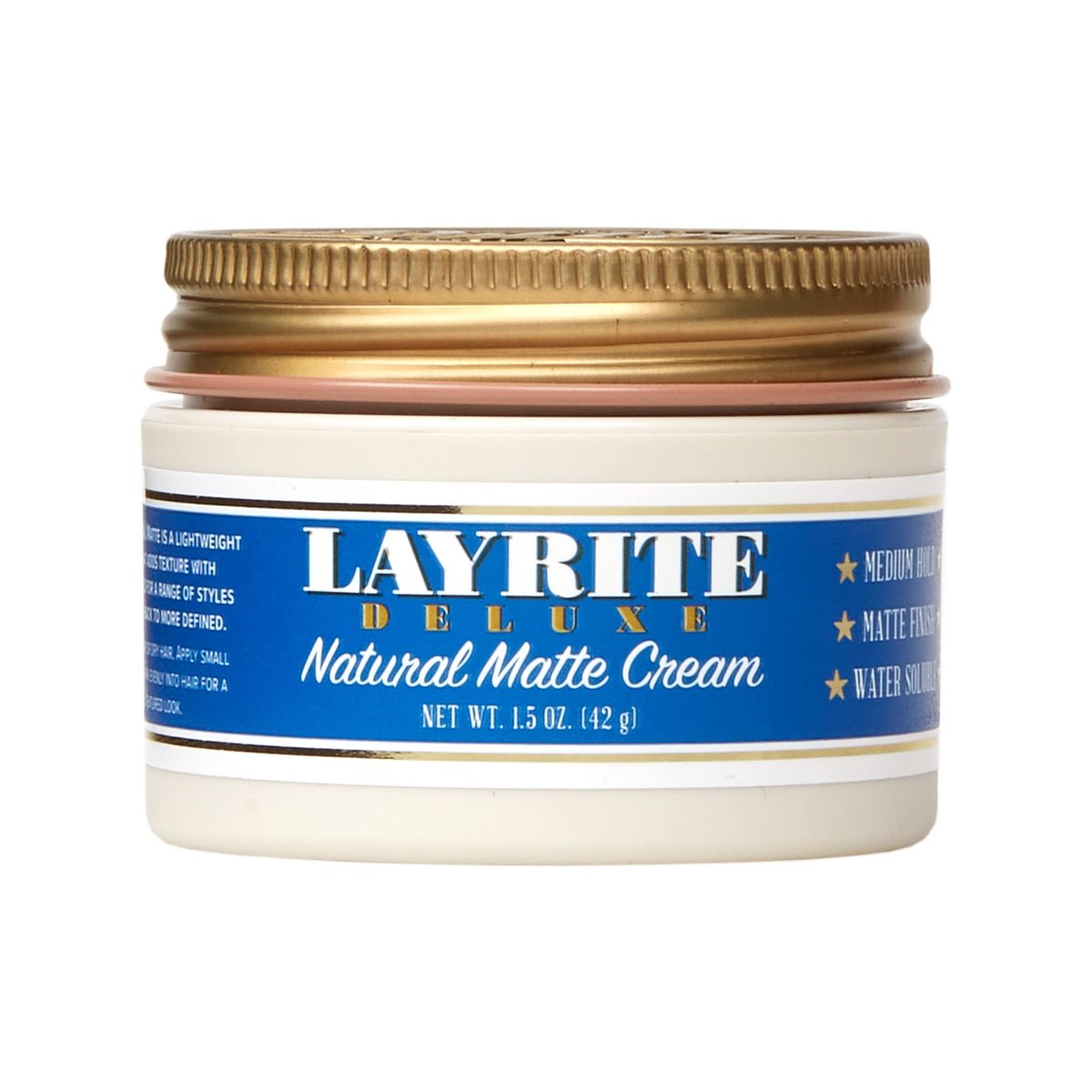 Layrite Natural Matte Cream – 1.5 oz Firm Hold Hair Styling Cream - görsel 1