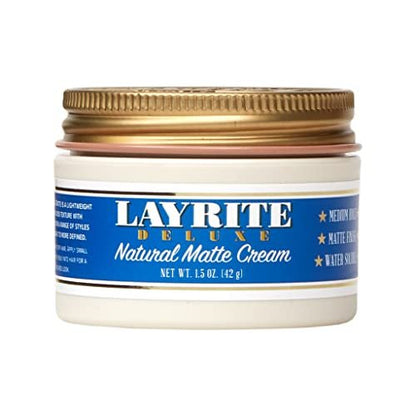Layrite Natural Matte Cream – 1.5 oz Firm Hold Hair Styling Cream