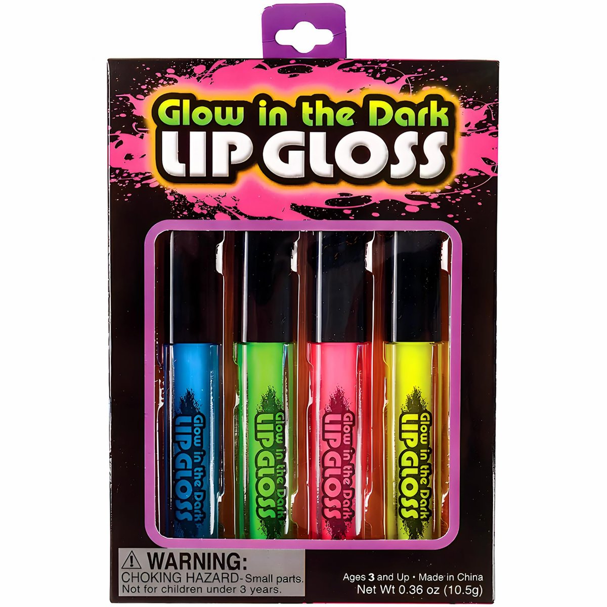 Glow In The Dark Lip Gloss Set – 4 Assorted Colors, Fun Party Favors for Kids - görsel 7