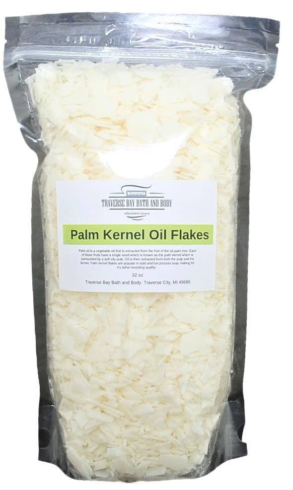 All Natural Palm Kernel Oil Flakes for Soap Making – 32 oz (2 lb) Resealable Pouch - görsel 2