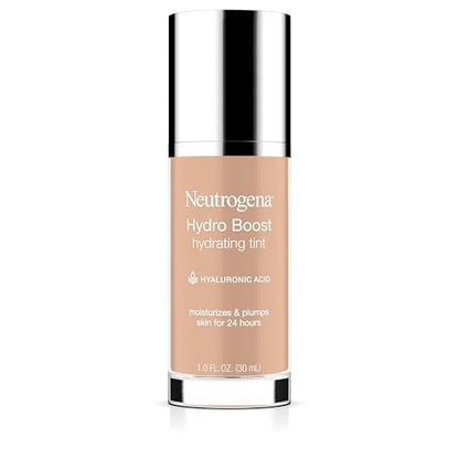 Neutrogena Hydro Boost Hydrating Tint Foundation for Dry Skin, with Hyaluronic Acid, Lightweight Oil-Free Water Gel, Non-Comedogenic, 30 Buff, 1.0 fl. oz