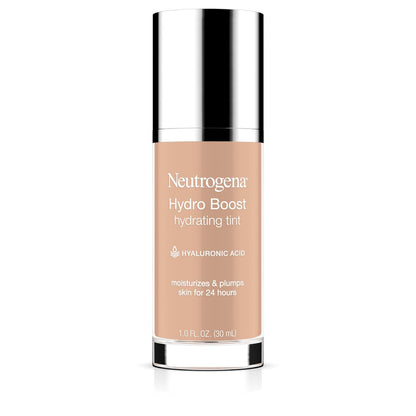 Neutrogena Hydro Boost Hydrating Tint Foundation for Dry Skin, with Hyaluronic Acid, Lightweight Oil-Free Water Gel, Non-Comedogenic, 30 Buff, 1.0 fl. oz