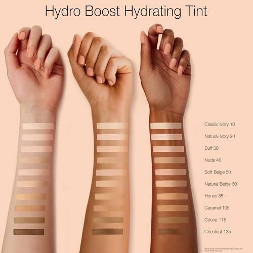 Neutrogena Hydro Boost Hydrating Tint Foundation for Dry Skin, with Hyaluronic Acid, Lightweight Oil-Free Water Gel, Non-Comedogenic, 30 Buff, 1.0 fl. oz - görsel 9