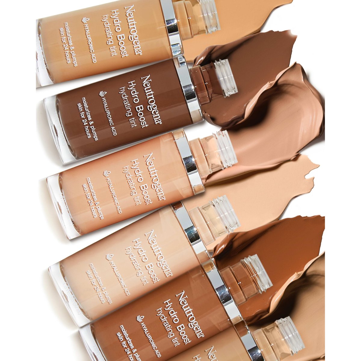Neutrogena Hydro Boost Hydrating Tint Foundation for Dry Skin, with Hyaluronic Acid, Lightweight Oil-Free Water Gel, Non-Comedogenic, 30 Buff, 1.0 fl. oz - görsel 12