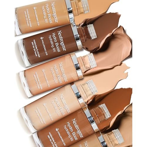 Neutrogena Hydro Boost Hydrating Tint Foundation for Dry Skin, with Hyaluronic Acid, Lightweight Oil-Free Water Gel, Non-Comedogenic, 30 Buff, 1.0 fl. oz - görsel 11