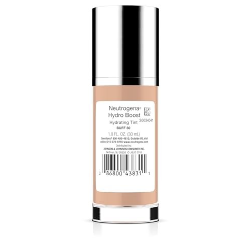 Neutrogena Hydro Boost Hydrating Tint Foundation for Dry Skin, with Hyaluronic Acid, Lightweight Oil-Free Water Gel, Non-Comedogenic, 30 Buff, 1.0 fl. oz - görsel 17