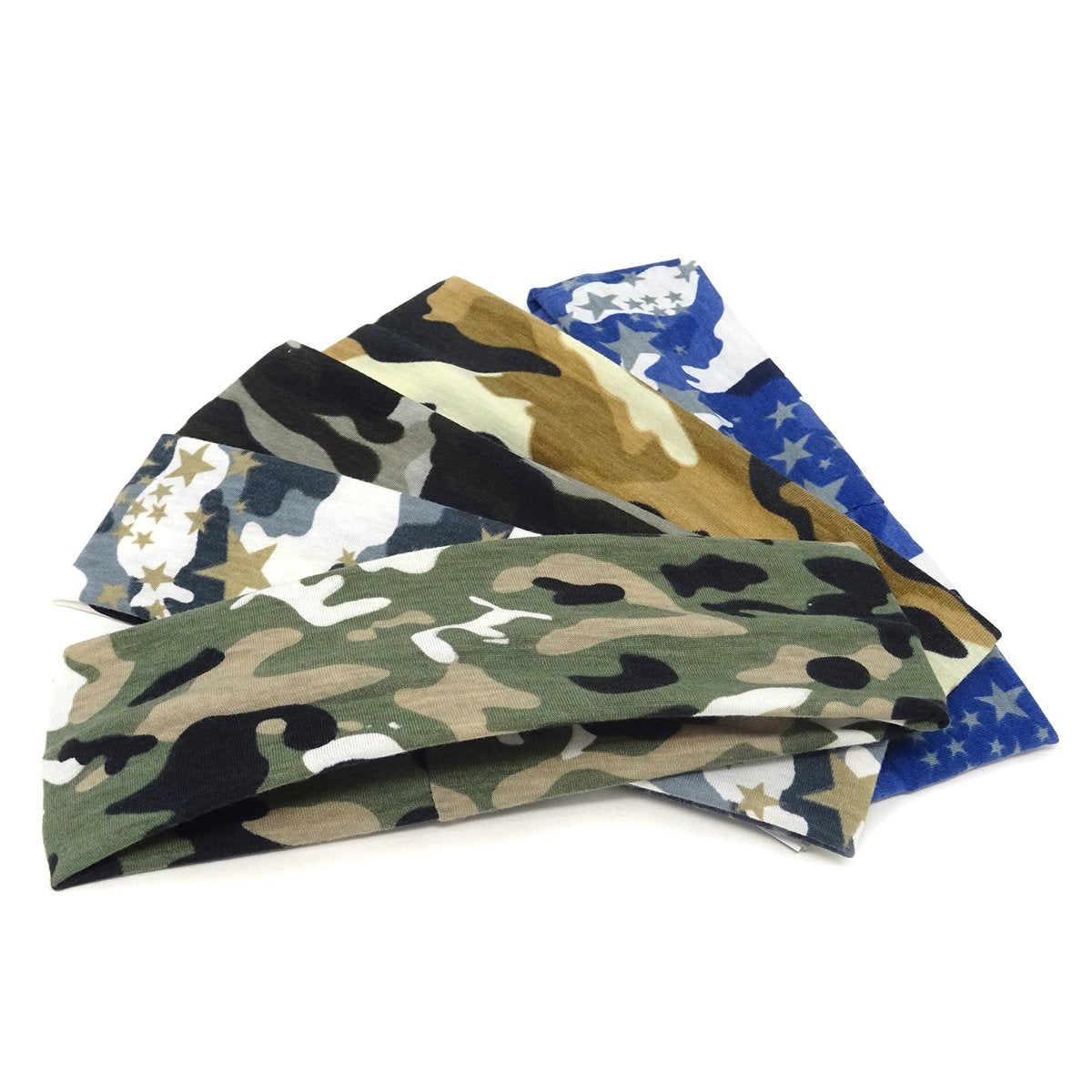 Honbay Camo Headband 5-Pack – Elastic Cotton Outdoor Sports Magic Scarf for Teens, Boys, Men, and Women - görsel 3