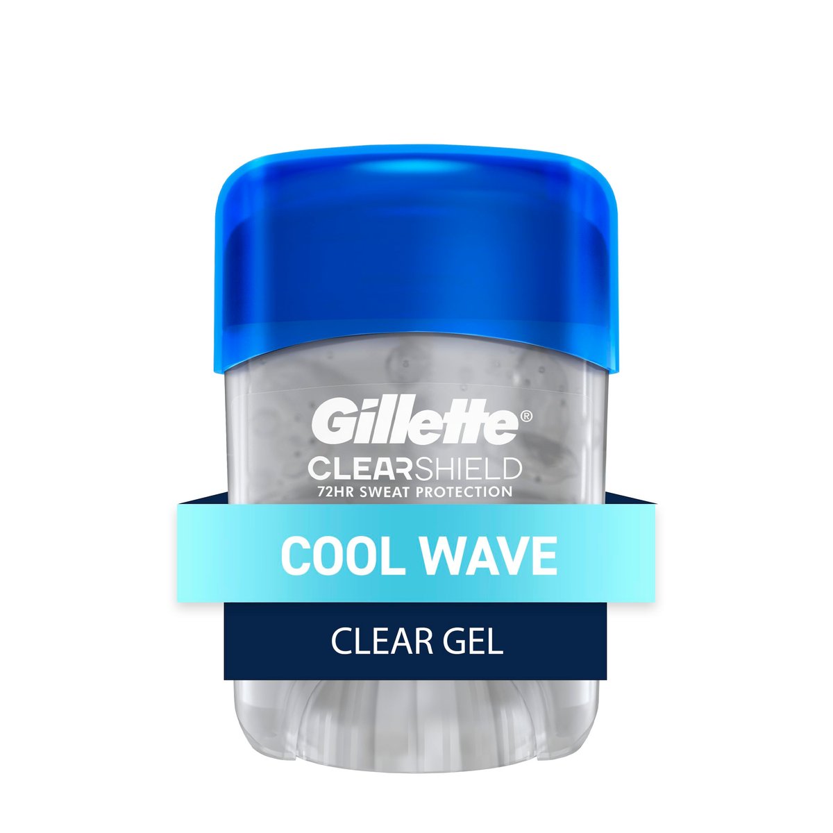 Gillette Antiperspirant Deodorant for Men, Cool Wave Scent, 72-Hour Sweat & Odor Protection, Clear Gel, Anti-White Marks, 0.5 oz - görsel 1
