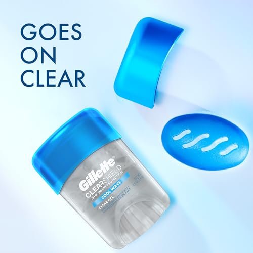 Gillette Antiperspirant Deodorant for Men, Cool Wave Scent, 72-Hour Sweat & Odor Protection, Clear Gel, Anti-White Marks, 0.5 oz - görsel 4