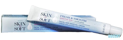 Avon Skin So Soft Fresh & Smooth Sensitive Skin Facial Hair Removal Cream - 3 Pack Avelisse