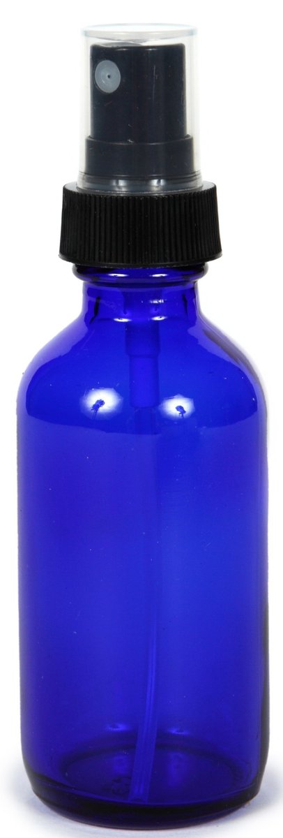Vivaplex 6-Pack 2 oz Cobalt Blue Glass Bottles with Black Fine Mist Sprayers - görsel 9
