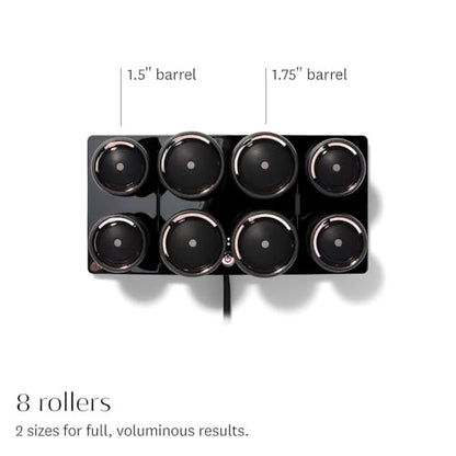 T3 Volumizing Hot Rollers LUXE - Premium Hair Curler Set for Long-Lasting Volume, Body & Shine (8 Rollers: 4 XL 1.75" & 4 Large 1.5") Avelisse