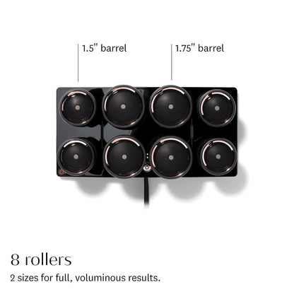 T3 Volumizing Hot Rollers LUXE - Premium Hair Curler Set for Long-Lasting Volume, Body & Shine (8 Rollers: 4 XL 1.75" & 4 Large 1.5") Avelisse