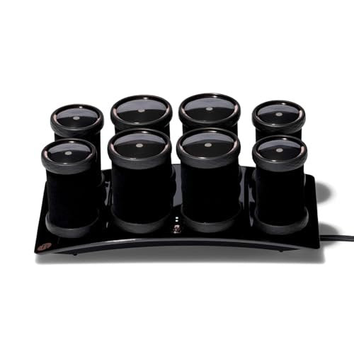T3 Volumizing Hot Rollers LUXE - Premium Hair Curler Set for Long-Lasting Volume, Body & Shine (8 Rollers: 4 XL 1.75" & 4 Large 1.5") Avelisse