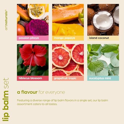 ArtNaturals Beeswax Lip Balm Gift Set – 6 Pack Assorted Flavors with Coconut Oil, Aloe & Jojoba Oil – Hydrating, Nourishing, Natural Lip Care - görsel 12