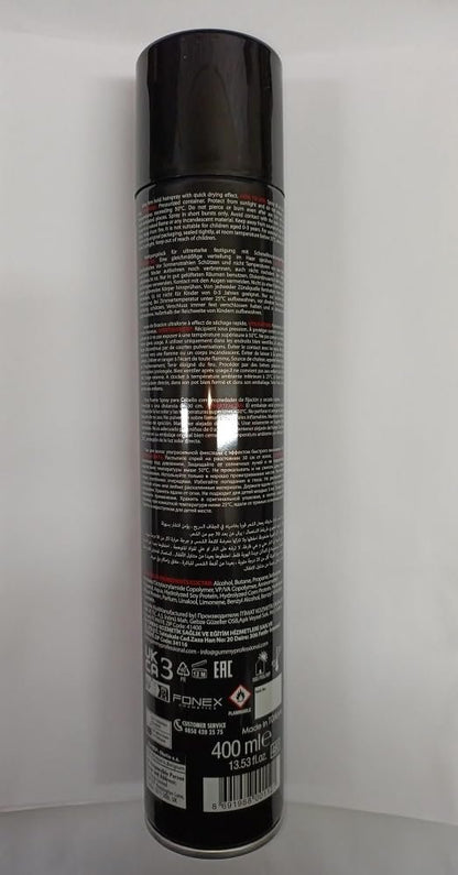 Gummy Professional Keratin Hair Spray Ultra Strong Hold – Matte Finish, Long-Lasting Volume & Frizz Control – Unscented – 400 ml Avelisse