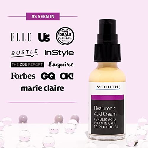 YEOUTH Hyaluronic Acid Moisturizer Face Cream with Vitamin C & E, Ferulic Acid & Tripeptide 31 – Hydrating Face Moisturizer for Dry & Dull Skin, 1 oz - görsel 4