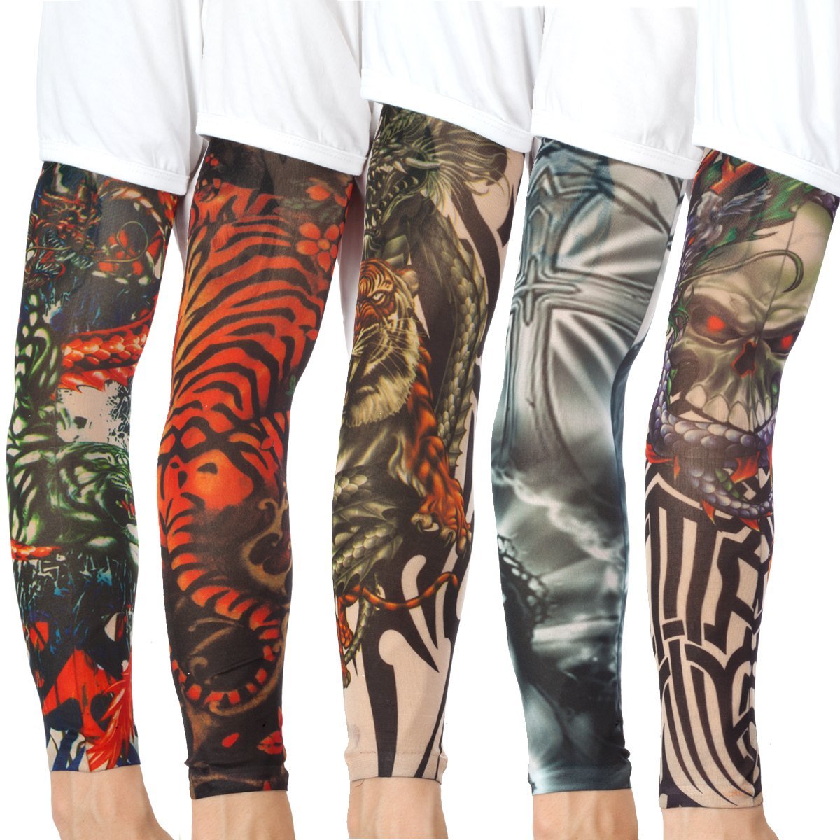20 Pcs Temporary Tattoo Arm Sleeves - Tiger, Crown, Heart, Skull & Tribal Designs for Adults | Akstore - görsel 11