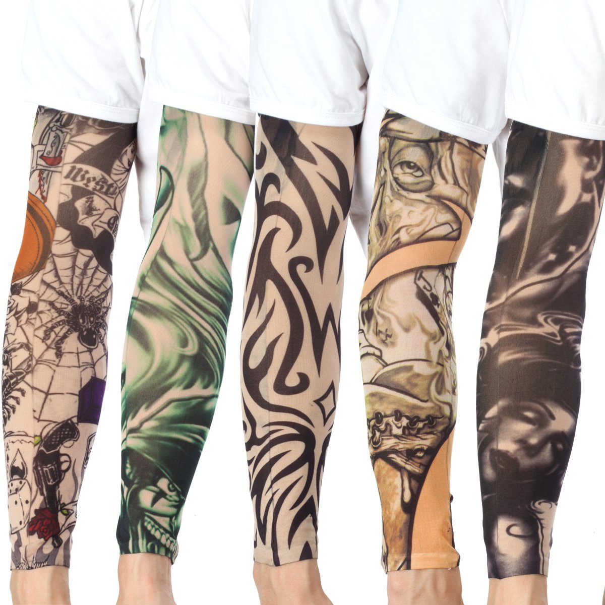 20 Pcs Temporary Tattoo Arm Sleeves - Tiger, Crown, Heart, Skull & Tribal Designs for Adults | Akstore - görsel 9