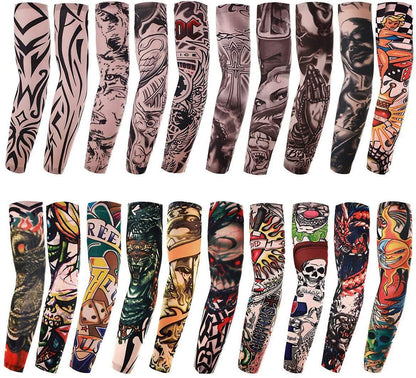 20 Pcs Temporary Tattoo Arm Sleeves - Tiger, Crown, Heart, Skull & Tribal Designs for Adults | Akstore