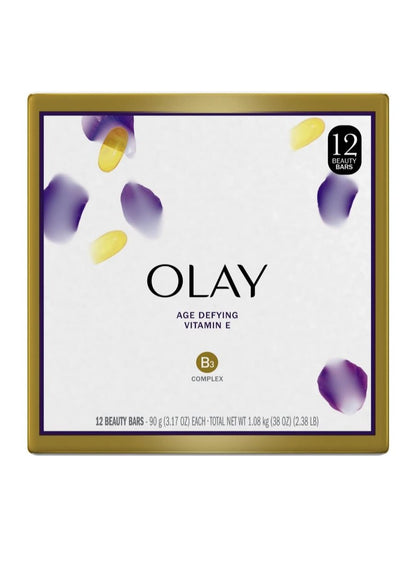Olay Moisture Outlast Age Defying Beauty Bar, 12 Count, 38 oz – Hydrating Face & Body Soap Avelisse