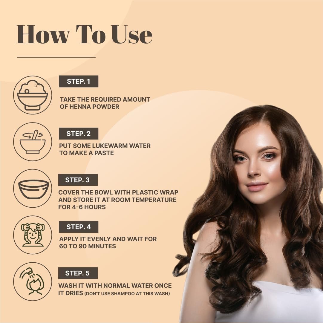 Just Jaivik 100% Natural USDA Certified Organic Henna Powder for Hair - 227g (0.5 lb / 8 oz) - No Chemicals or Additives - görsel 7