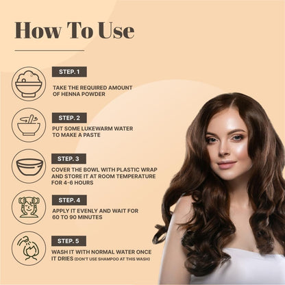 Just Jaivik 100% Natural USDA Certified Organic Henna Powder for Hair - 227g (0.5 lb / 8 oz) - No Chemicals or Additives