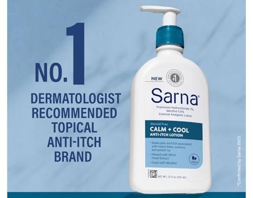 Sarna Calm + Cool Anti-Itch Lotion 7.5 Fl. Oz. (Pack of 2) Avelisse