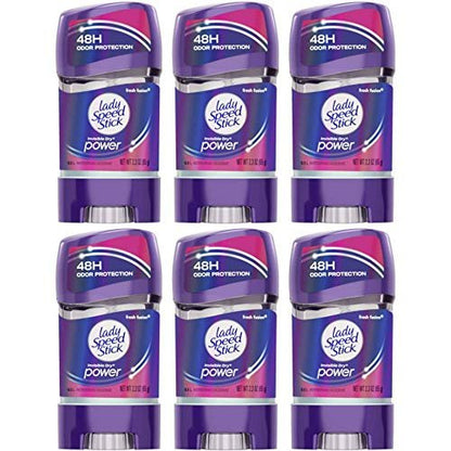Lady Speed Stick 48HR Antiperspirant Deodorant Gel Fresh Fusion 2.30 oz (Pack of 6) Avelisse