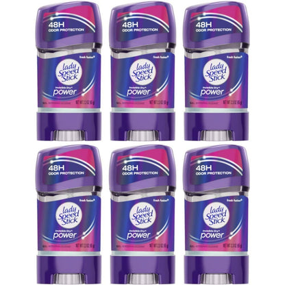 Lady Speed Stick 48HR Antiperspirant Deodorant Gel Fresh Fusion 2.30 oz (Pack of 6) Avelisse
