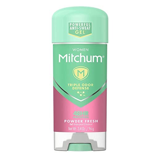 Mitchum For Women Anti-Perspirant Deodorant Clear Gel Powder Fresh, 3.4 oz (Pack of 3) Avelisse