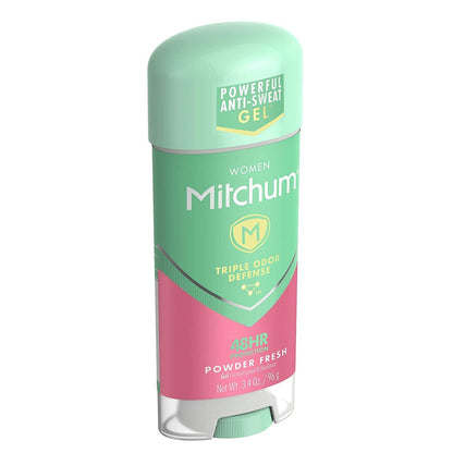Mitchum For Women Anti-Perspirant Deodorant Clear Gel Powder Fresh, 3.4 oz (Pack of 3) Avelisse