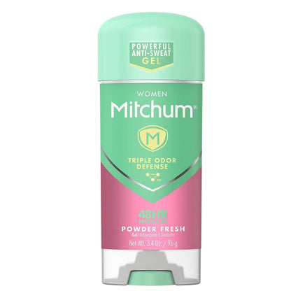 Mitchum For Women Anti-Perspirant Deodorant Clear Gel Powder Fresh, 3.4 oz (Pack of 3) Avelisse