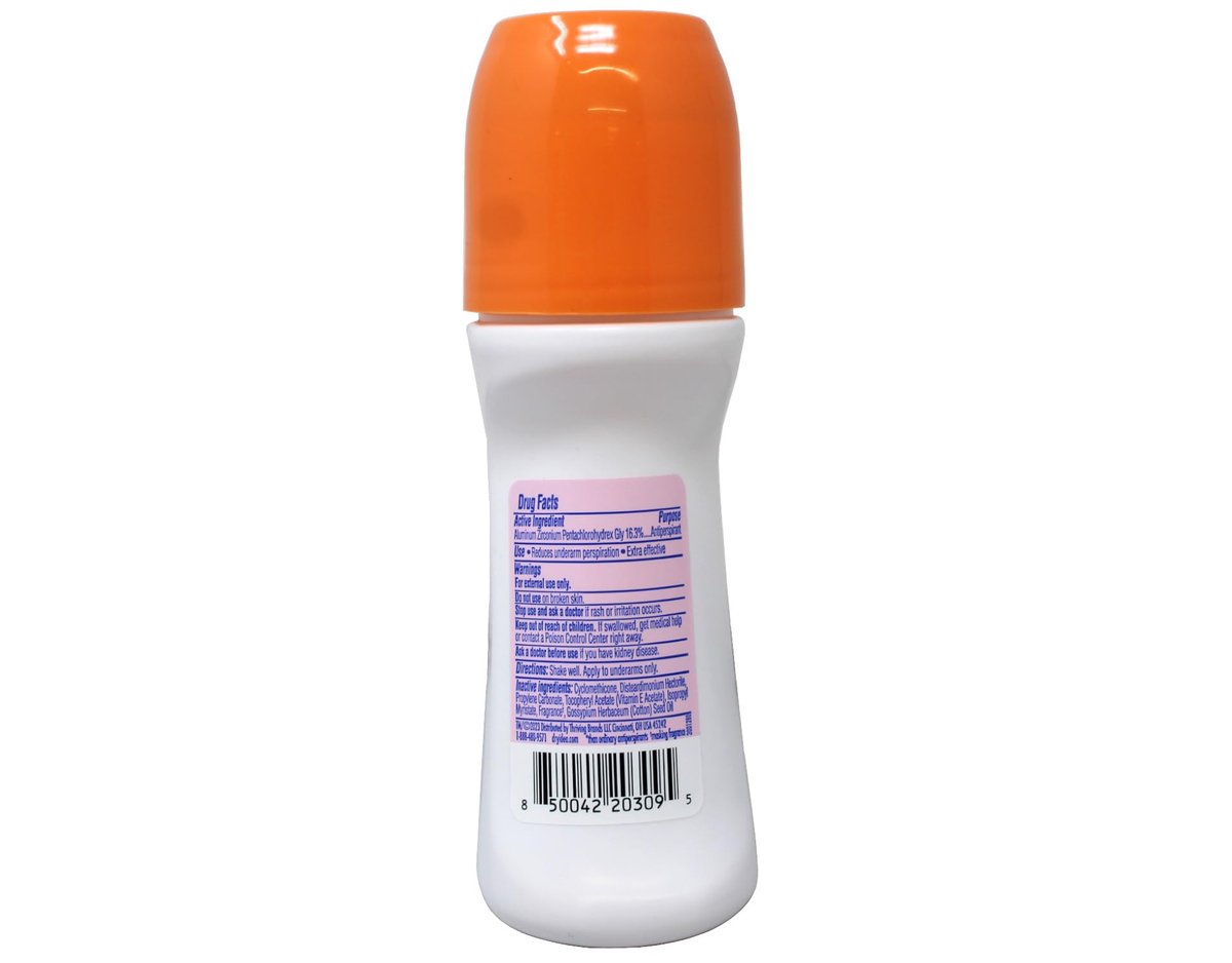 Dry Idea Unscented Roll-On Antiperspirant Deodorant, 3.25 oz (Pack of 10) - görsel 3