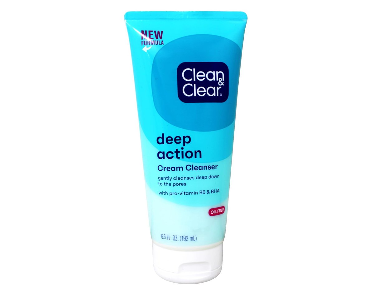 Clean & Clear Sensitive Skin Deep Action Cream Cleanser, 6.5 oz (2 Pack) Avelisse