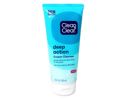 Clean & Clear Sensitive Skin Deep Action Cream Cleanser, 6.5 oz (2 Pack) Avelisse