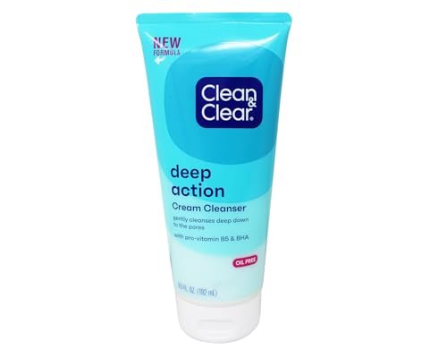 Clean & Clear Sensitive Skin Deep Action Cream Cleanser, 6.5 oz (2 Pack) Avelisse