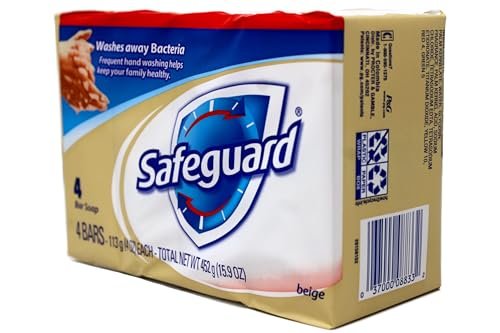 Safeguard Antibacterial Hand Bar Soap, 4 Oz Bars, Pack of 8 (32 Total Bars) Avelisse