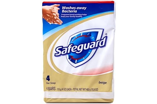 Safeguard Antibacterial Hand Bar Soap, 4 Oz Bars, Pack of 8 (32 Total Bars) Avelisse