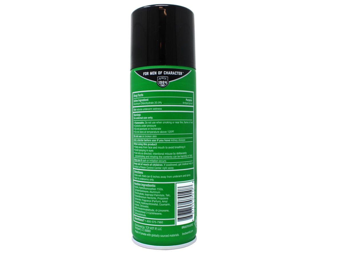 Brut Classic Anti-Perspirant Deodorant Spray, 6 oz (Pack of 4) – Long-Lasting Odor & Wetness Protection for Men Avelisse