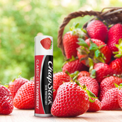 ChapStick Classic Strawberry Lip Balm, 9-Count – Tinted Lip Moisturizer, Juicy & Sweet Flavor Avelisse