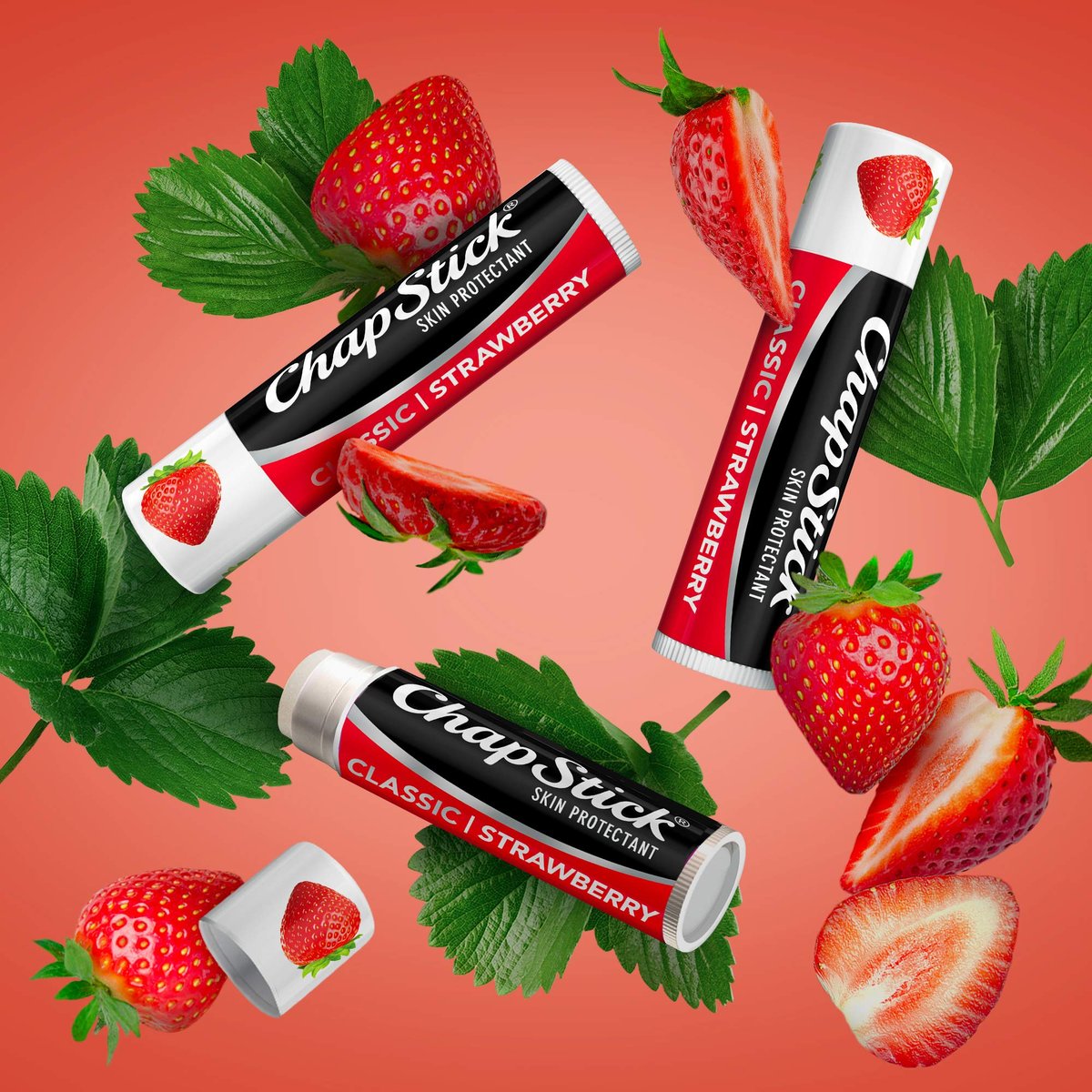 ChapStick Classic Strawberry Lip Balm, 9-Count – Tinted Lip Moisturizer, Juicy & Sweet Flavor Avelisse