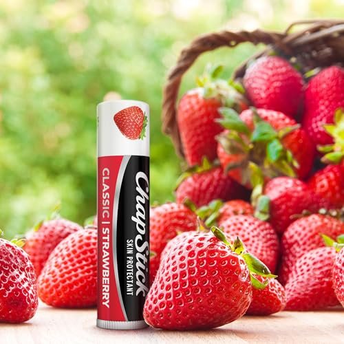 ChapStick Classic Strawberry Lip Balm, 9-Count – Tinted Lip Moisturizer, Juicy & Sweet Flavor Avelisse