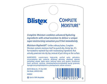 Blistex Complete Moisture Lip Protectant SPF 15 - 0.15 oz (Pack of 6) Avelisse