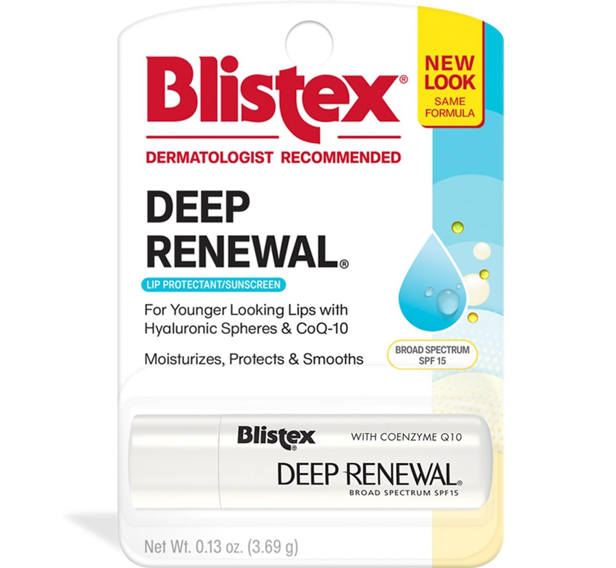 Blistex Deep Renewal Lip Protectant Sunscreen Balm, 0.13 oz (Pack of 4) - SPF 15 Moisturizing Lip Care Avelisse